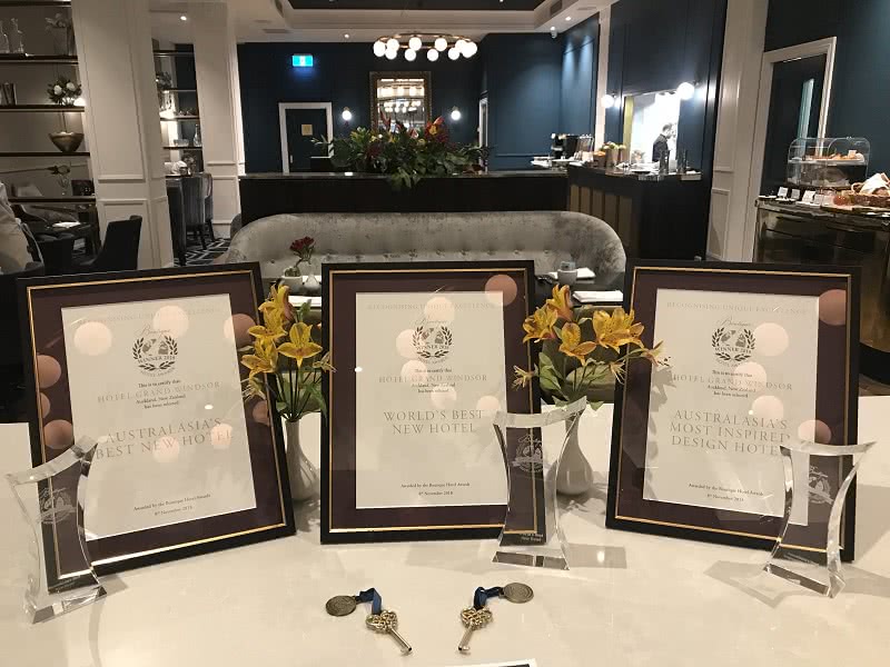 Hotel Grand Windsor's lineup of three awards from the World Boutique Hotel Awards