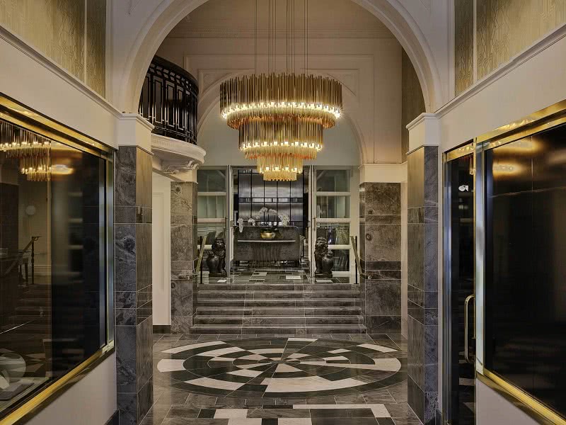 The lobby at the Hotel Grand Windsor